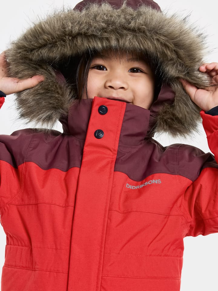 Didriksons Kids' Bjärven Coverall 4 Pomme Red Didriksons