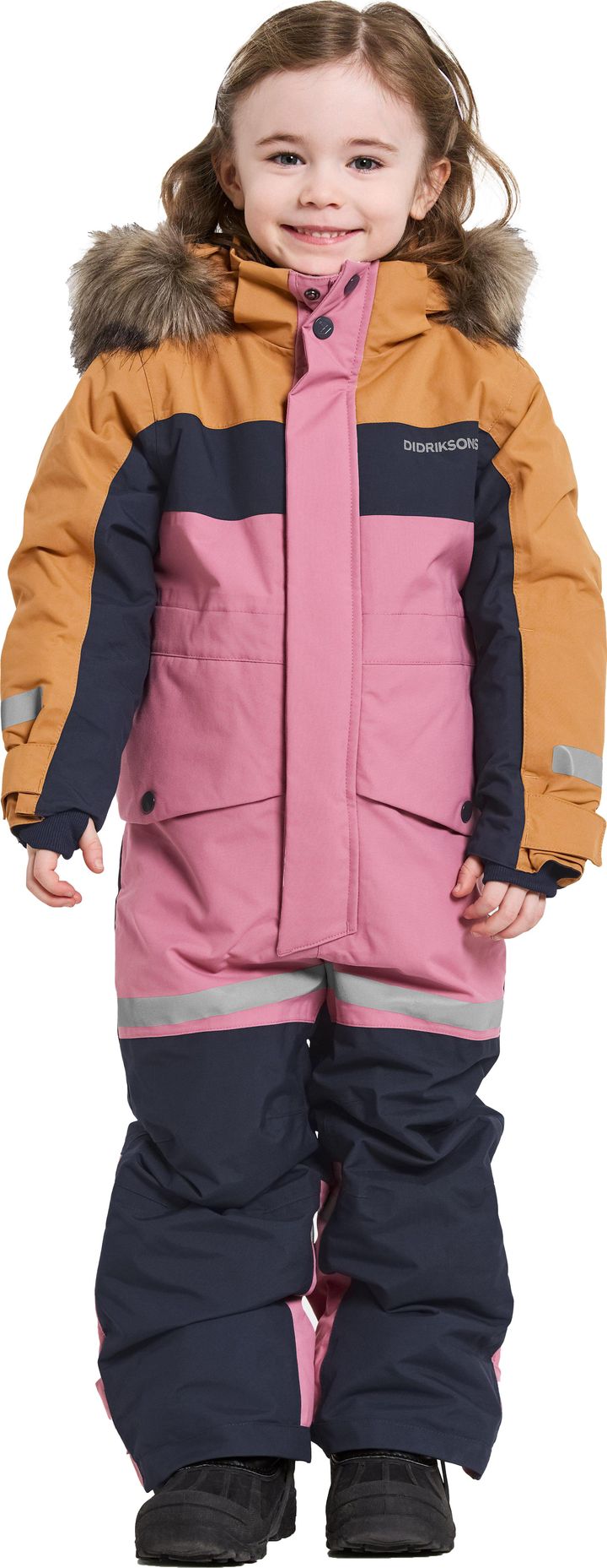Didriksons Kids' Bjärven Coverall Heather Pink Didriksons