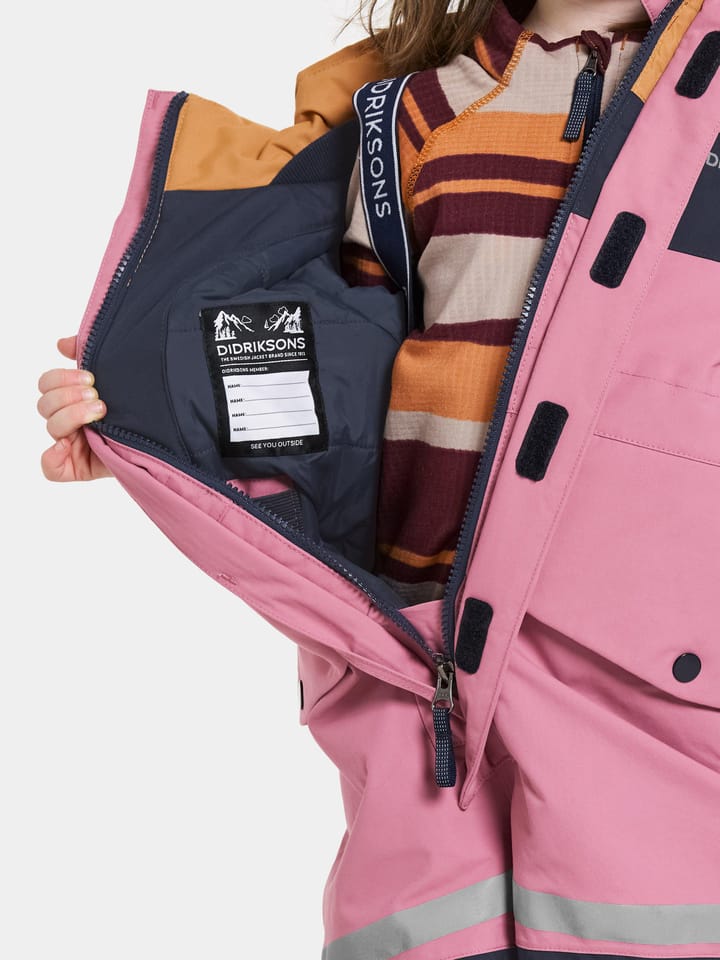 Didriksons Kids' Bjärven Coverall Heather Pink Didriksons