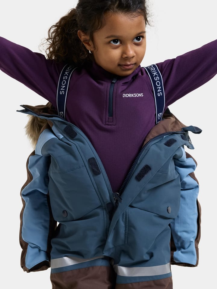 Didriksons Kids' Bjärven Coverall Mountain Blue Didriksons