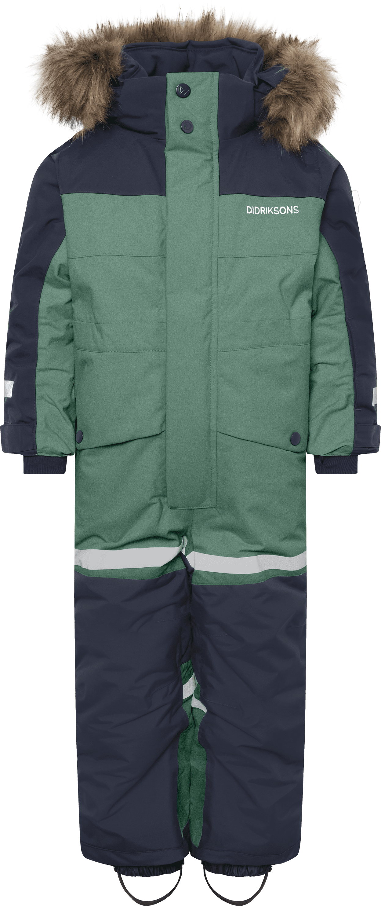 Didriksons Kids' Bjärven Coverall Dark Moss