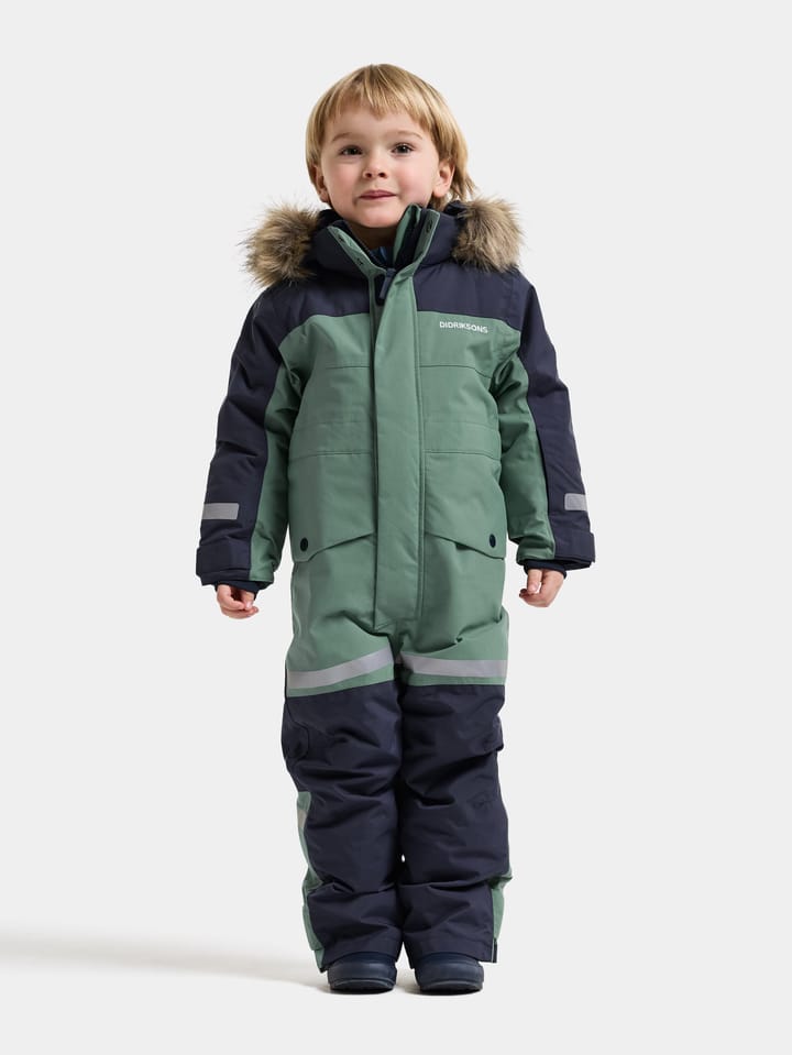 Didriksons Kids' Bjärven Coverall Dark Moss Didriksons