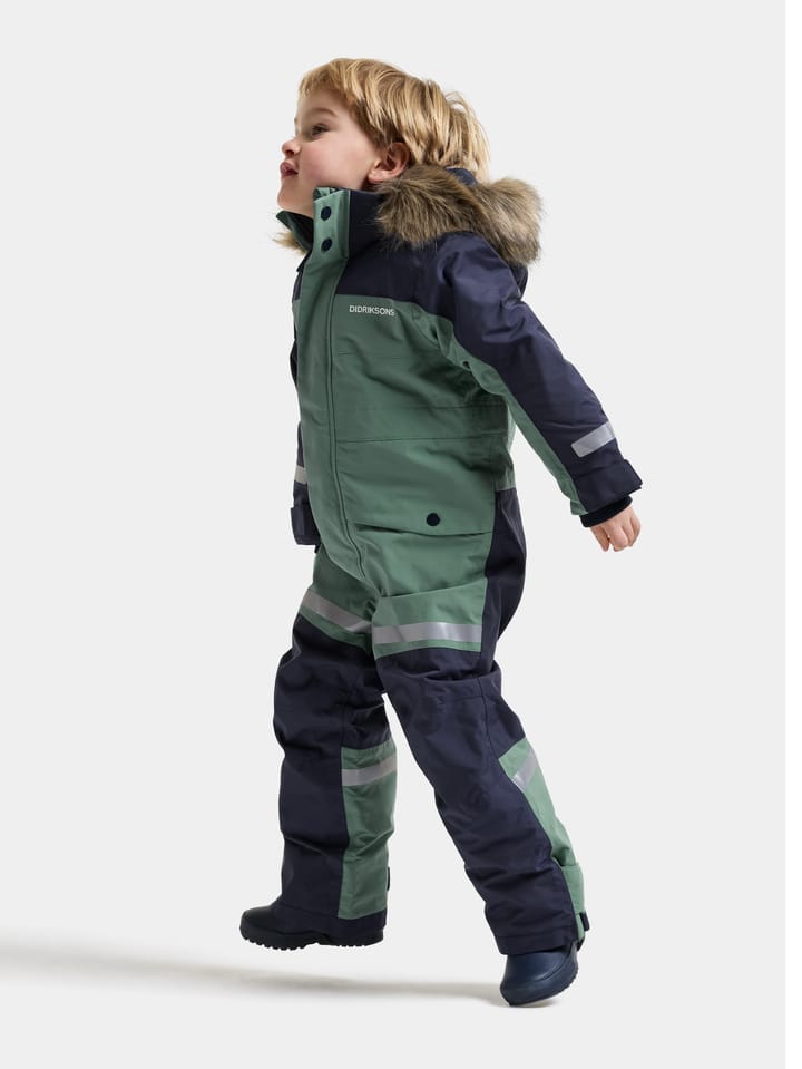 Didriksons Kids' Bjärven Coverall Dark Moss Didriksons