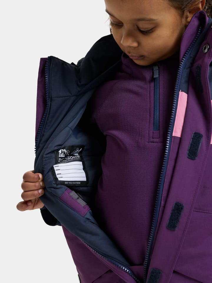 Didriksons Kids' Bjärven Coverall Northen Purple Didriksons