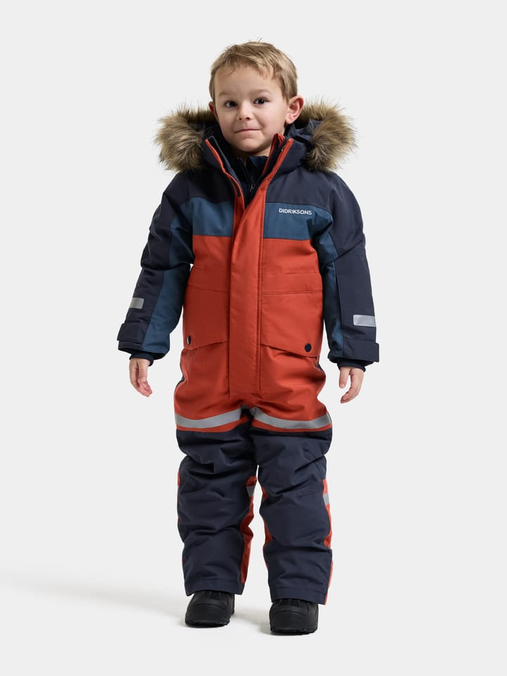 Didriksons Kids' Bjärven Coverall Rust Didriksons