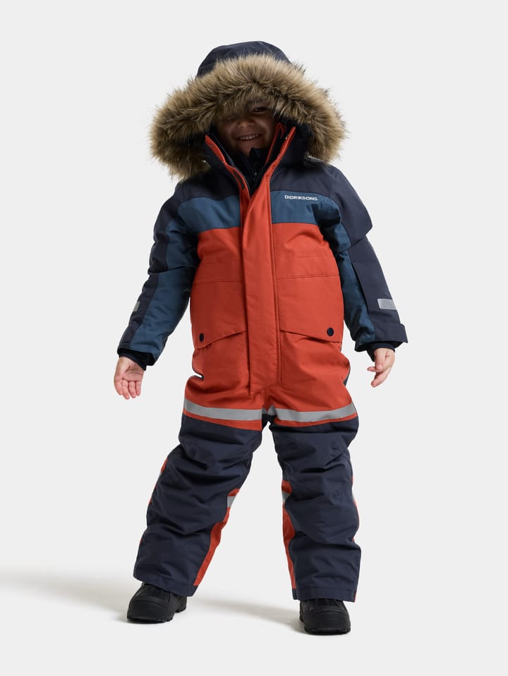 Didriksons Kids' Bjärven Coverall Rust Didriksons