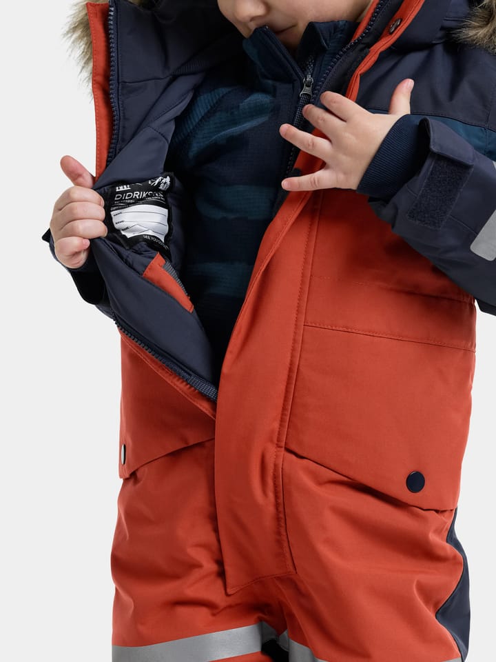 Didriksons Kids' Bjärven Coverall Rust Didriksons