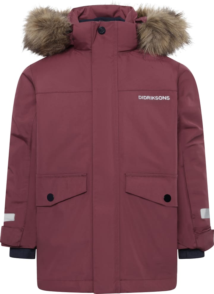 Didriksons Kids' Bjärven Parka 4 Anemon Red Didriksons