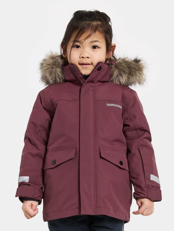 Didriksons Kids' Bjärven Parka 4 Anemon Red Didriksons