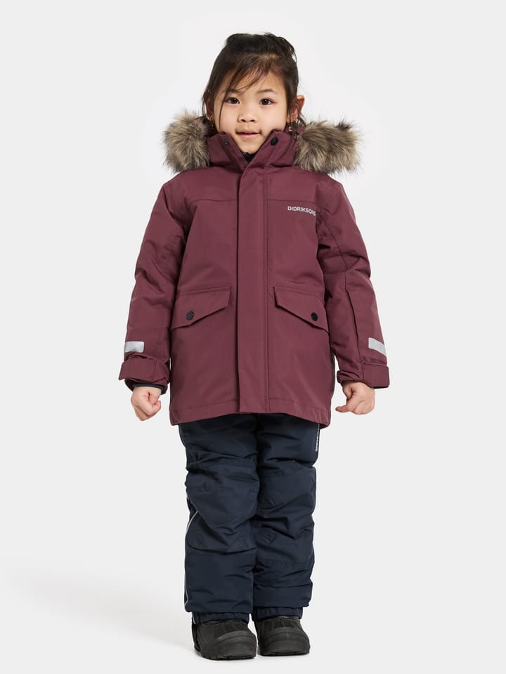 Didriksons Kids' Bjärven Parka 4 Anemon Red Didriksons