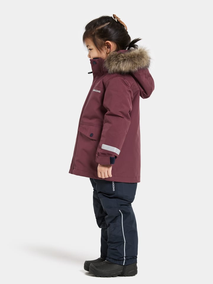 Didriksons Kids' Bjärven Parka 4 Anemon Red Didriksons