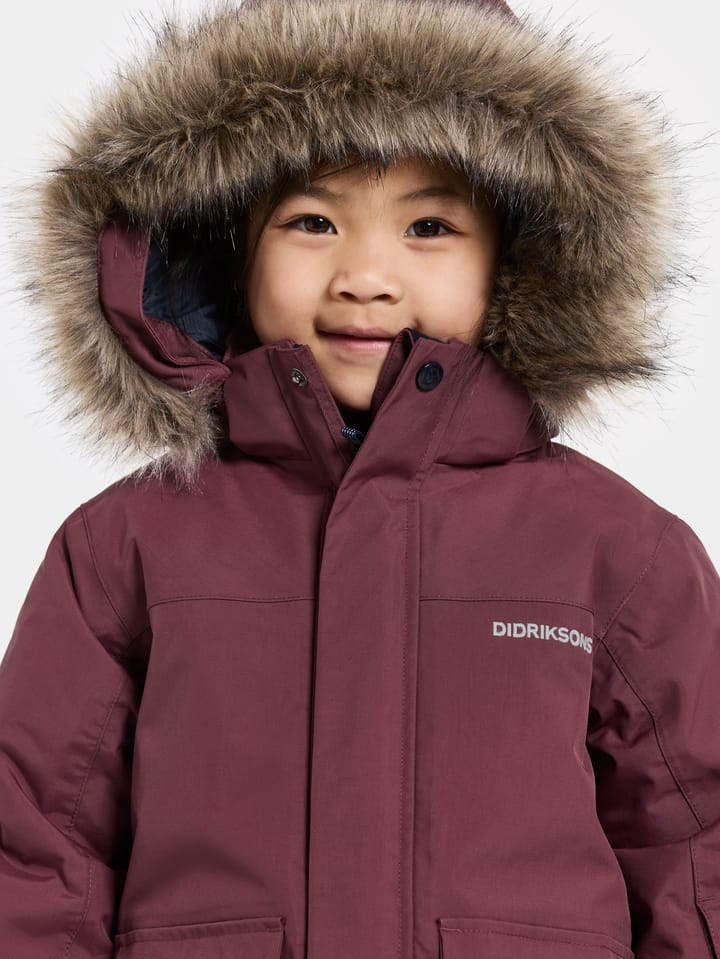 Didriksons Kids' Bjärven Parka 4 Anemon Red Didriksons