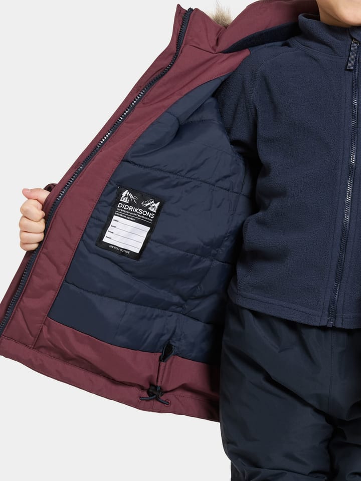 Didriksons Kids' Bjärven Parka 4 Anemon Red Didriksons