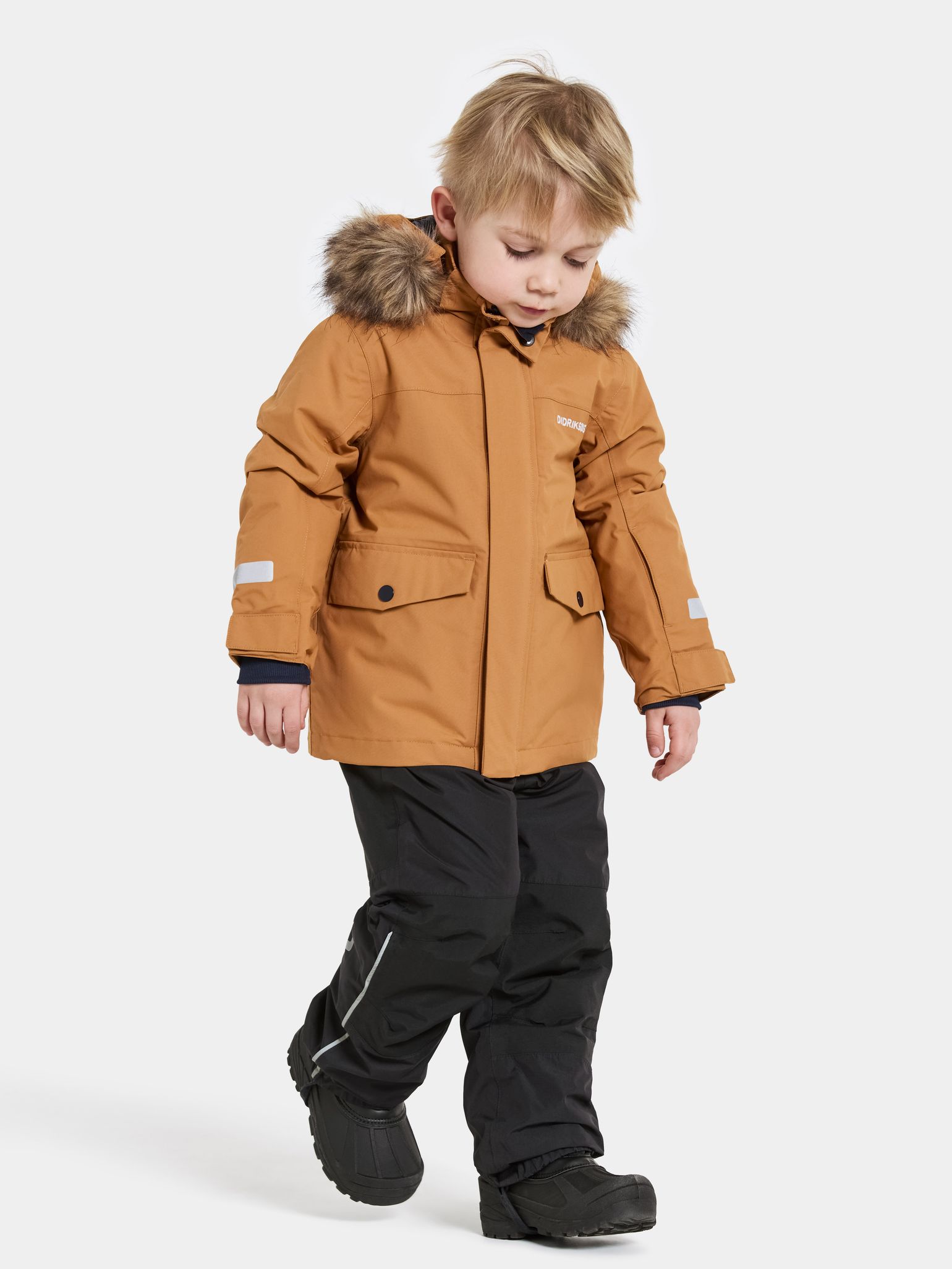 Didriksons Kids' Bjärven Parka 4 Almond Tree