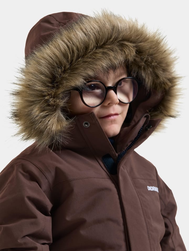 Didriksons Kids' Bjärven Parka Shadow Brown Didriksons