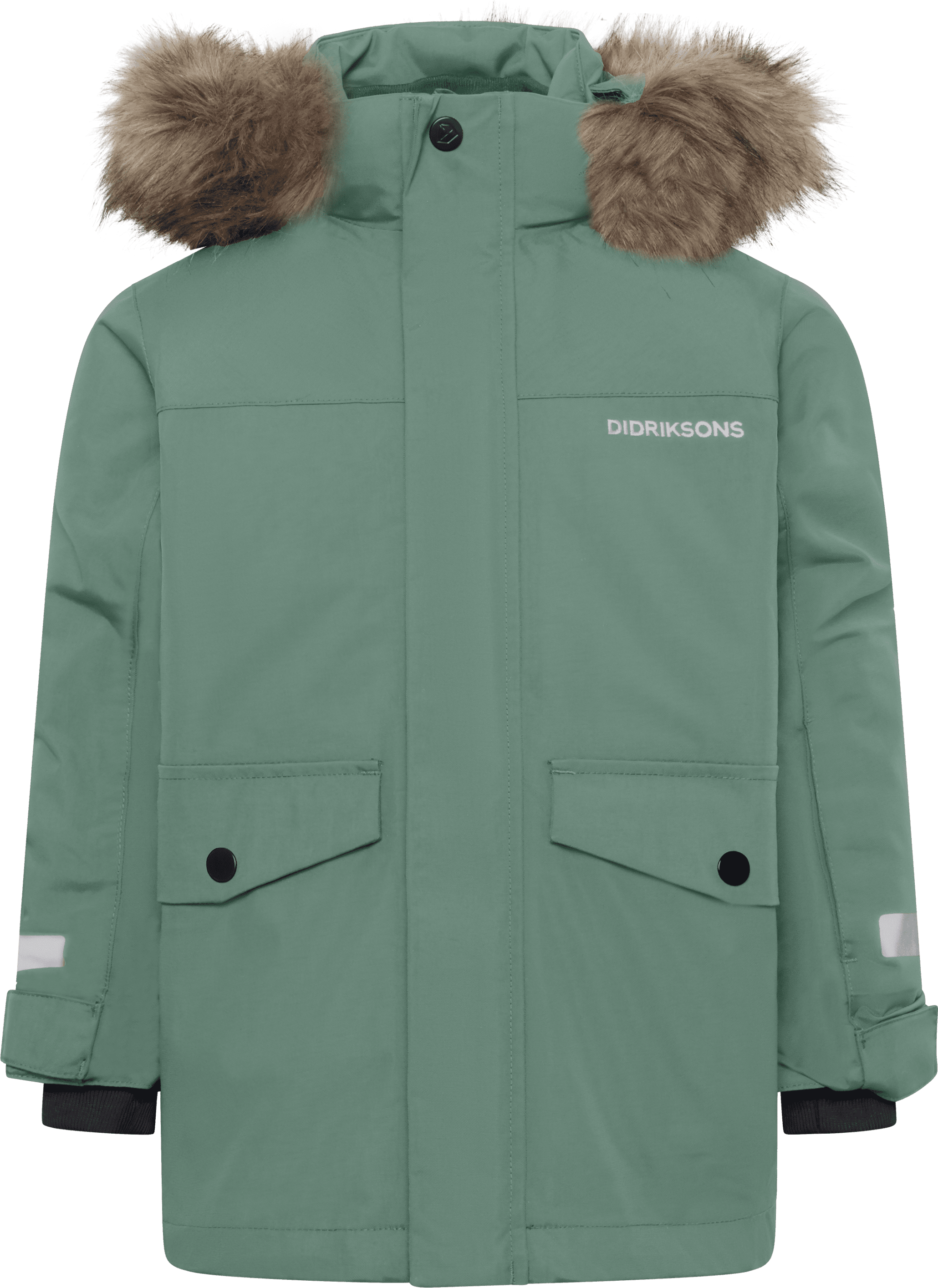 Didriksons Kids' Bjärven Parka Dark Moss