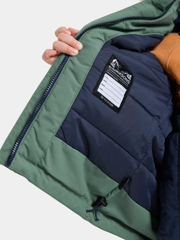 Didriksons Kids' Bjärven Parka Dark Moss Didriksons