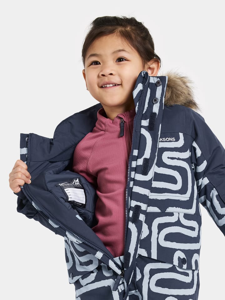 Didriksons Kids' Bjärven Printed Coverall 2 Path S Blue Didriksons Didriksons Kids' Bjärven Printed Coverall 2 Path S Blue Didriksons