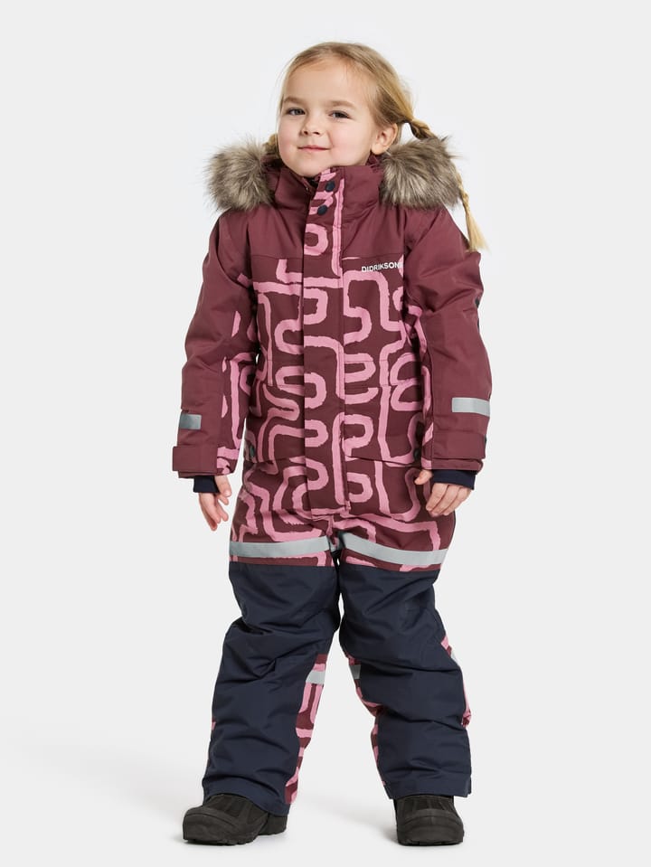 Didriksons Kids' Bjärven Printed Coverall 2 Path S Pink Didriksons Didriksons Kids' Bjärven Printed Coverall 2 Path S Pink Didriksons