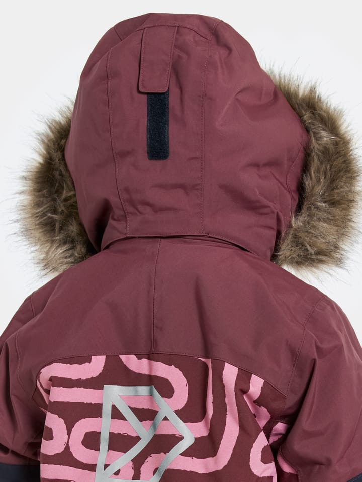 Didriksons Kids' Bjärven Printed Coverall 2 Path S Pink Didriksons