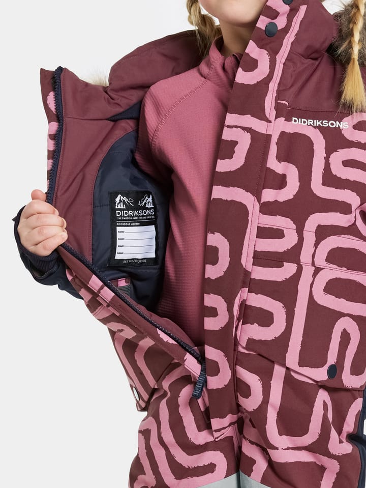 Didriksons Kids' Bjärven Printed Coverall 2 Path S Pink Didriksons Didriksons Kids' Bjärven Printed Coverall 2 Path S Pink Didriksons