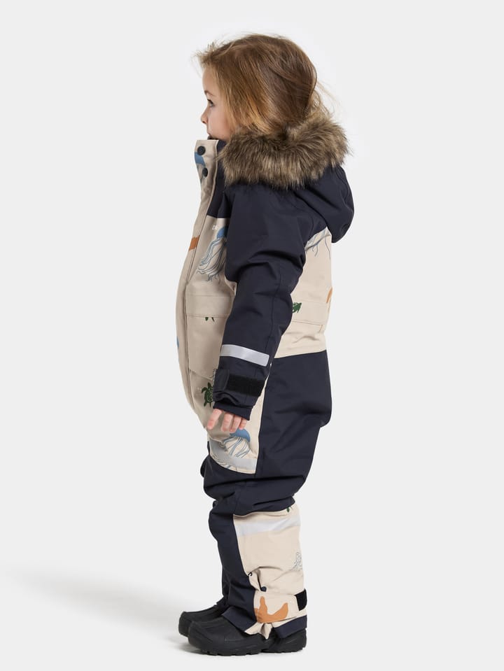 Didriksons Kids' Bjärven SE Coverall 2 Winter Ocean Multi Reflex Didriksons