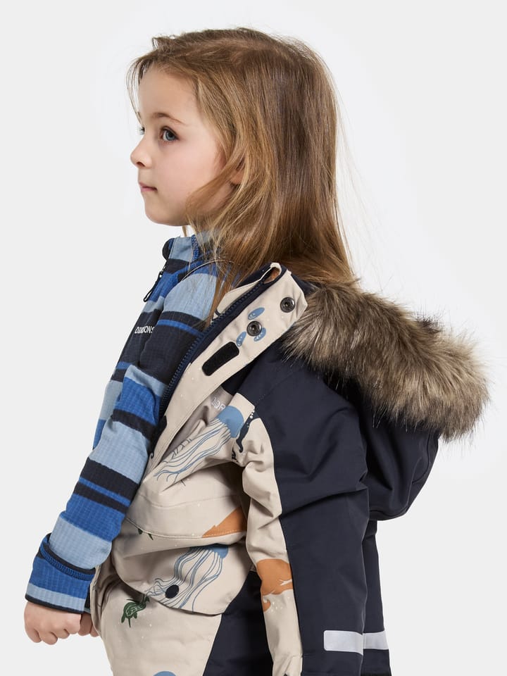 Didriksons Kids' Bjärven SE Coverall 2 Winter Ocean Multi Reflex Didriksons Didriksons Kids' Bjärven SE Coverall 2 Winter Ocean Multi Reflex Didriksons