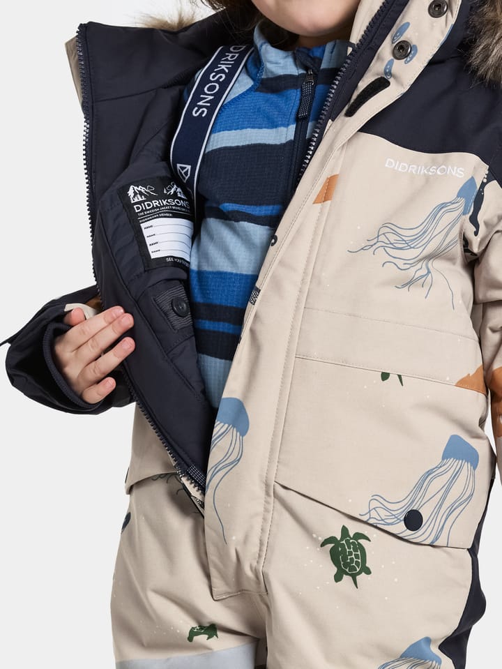 Didriksons Kids' Bjärven SE Coverall 2 Winter Ocean Multi Reflex Didriksons Didriksons Kids' Bjärven SE Coverall 2 Winter Ocean Multi Reflex Didriksons
