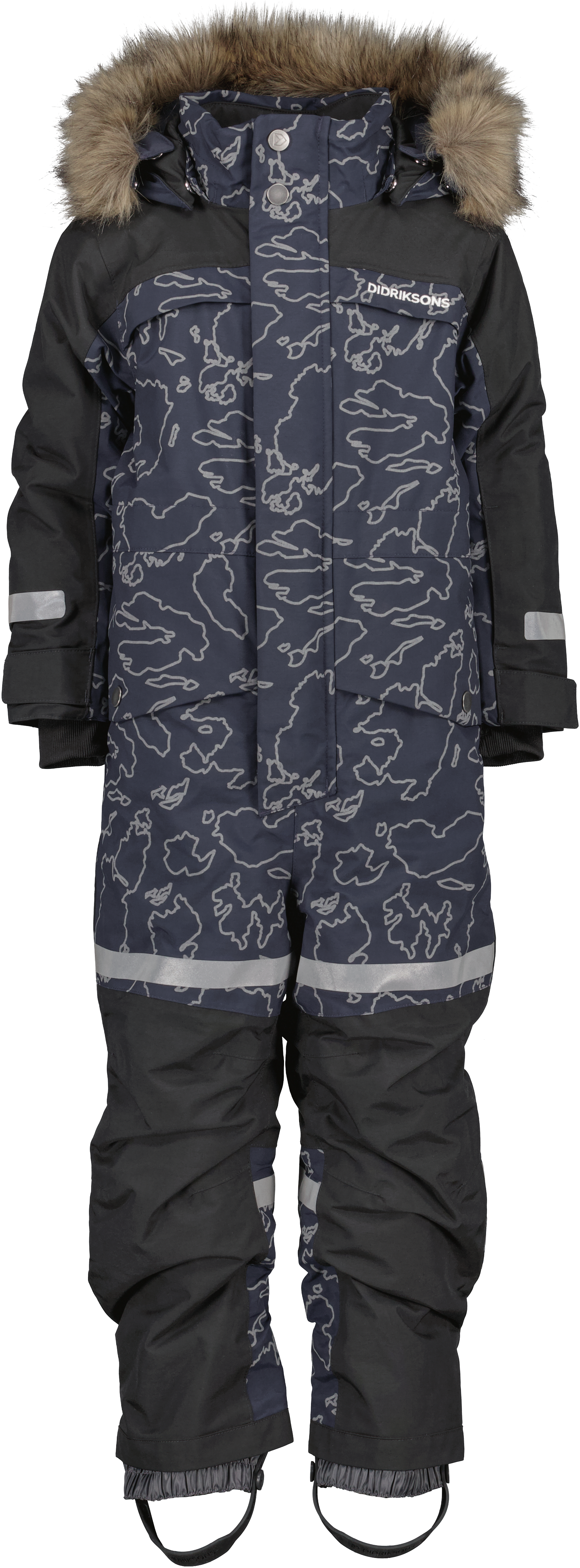 Didriksons Kids' Bjärven Special Edition Coverall Grundsund Reflective Navy Overaller 90
