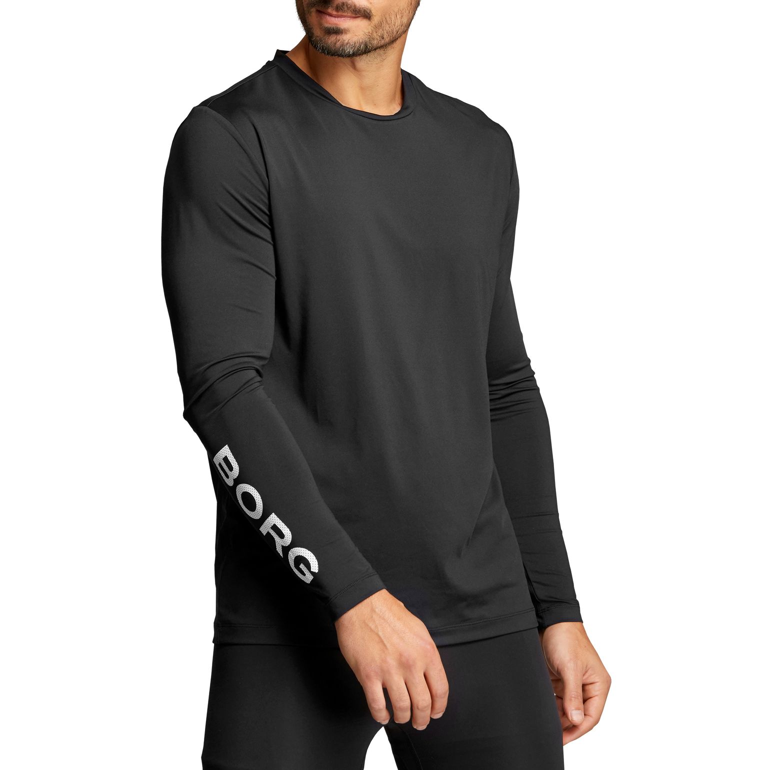 Men's Borg Long Sleeve T-Shirt Black Beauty