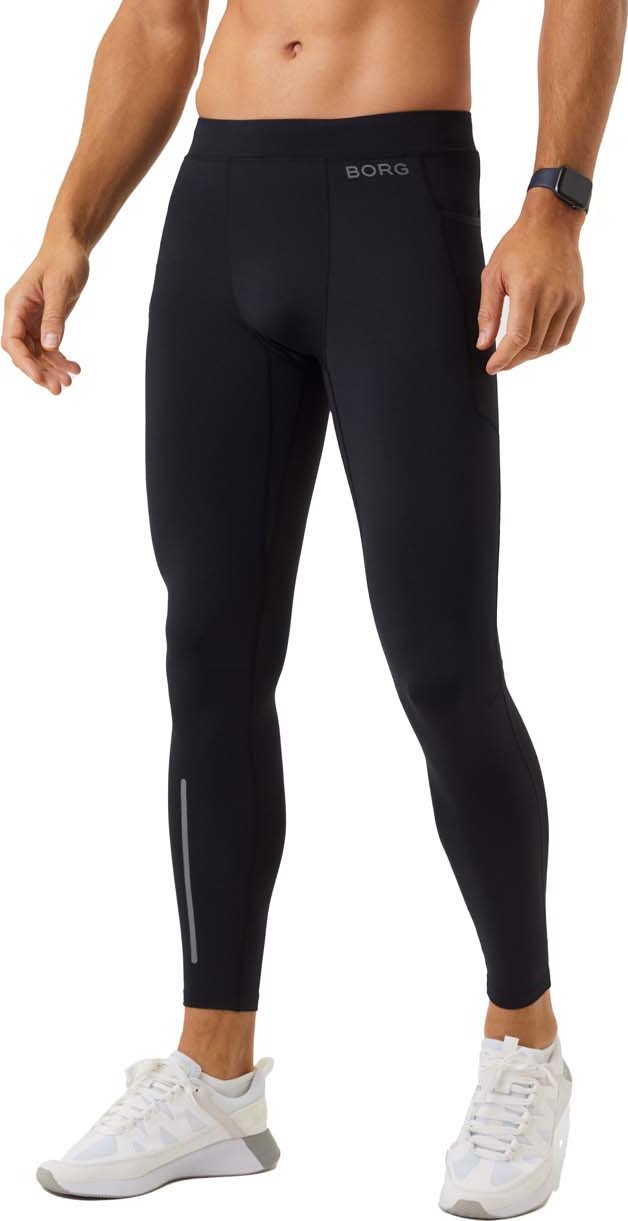 Men's Borg Running Winter Tights Black Beauty