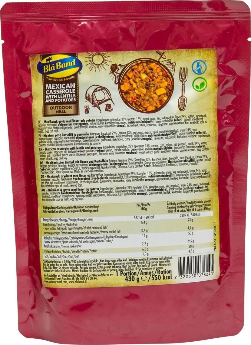 Blå Band Mexican Casserole With Lentils And Potatoes NoColour Friluftsmat OneSize
