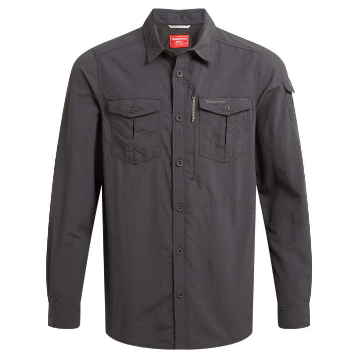 Craghoppers Men's Nosilife Adventure Long Sleeved Shirt III Black Pepper Craghoppers