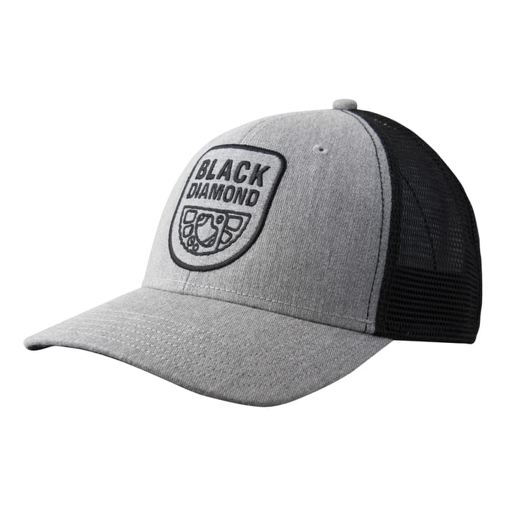 Unisex Trucker Hat Heathered Aluminum-Black Black Diamond