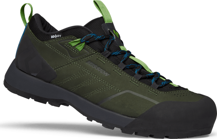 Black Diamond Men's Mission Leather Low Waterproof Approach Shoes Cypress/Black Black Diamond