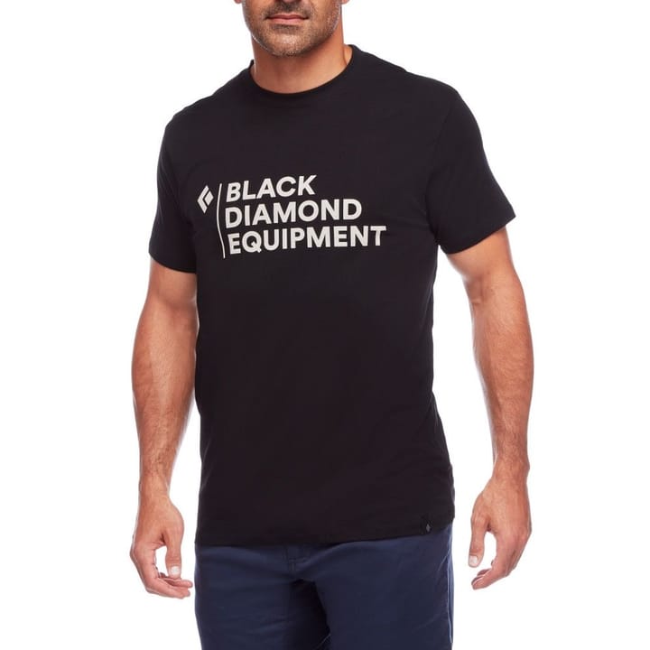 Black Diamond Men's Stacked Logo Tee Black Black Diamond
