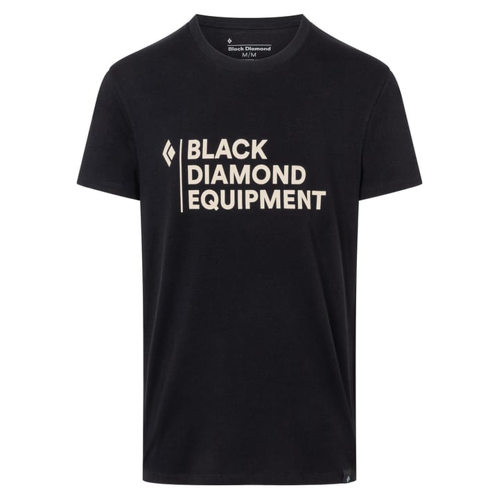 Men's Stacked Logo Tee Black Black Diamond