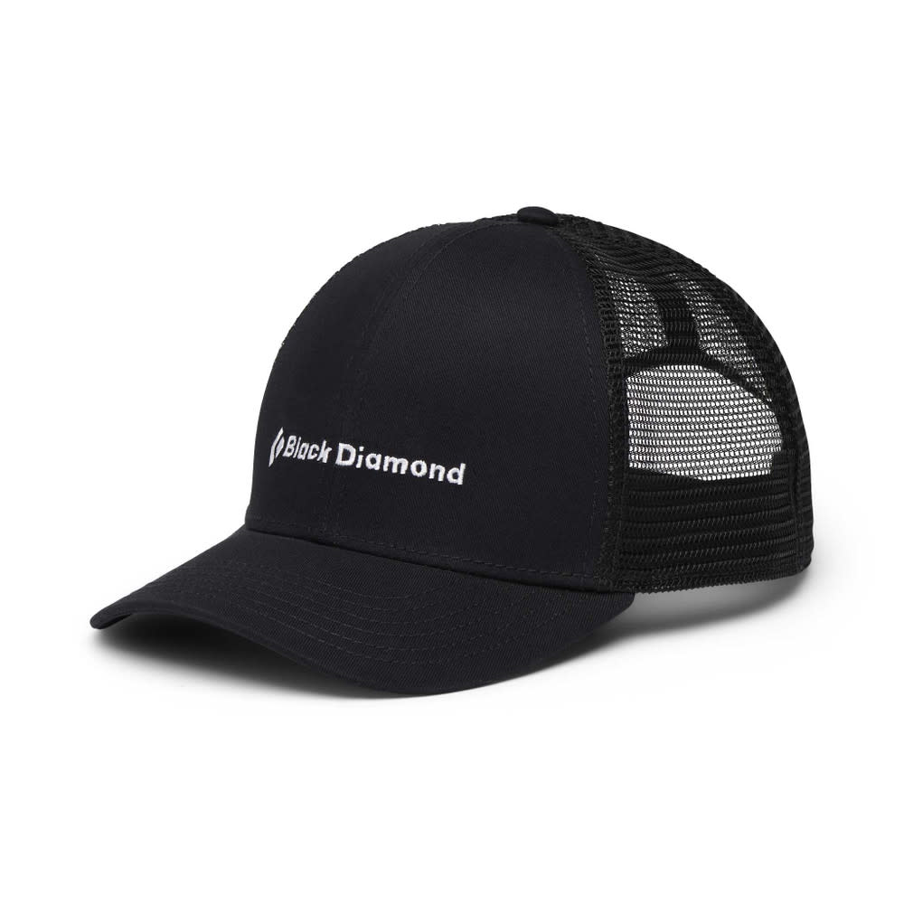 Black Diamond Black Diamond Men's Trucker Hat Black/Black/BD Wordmark One Size, Black-Black-BD Wordmark