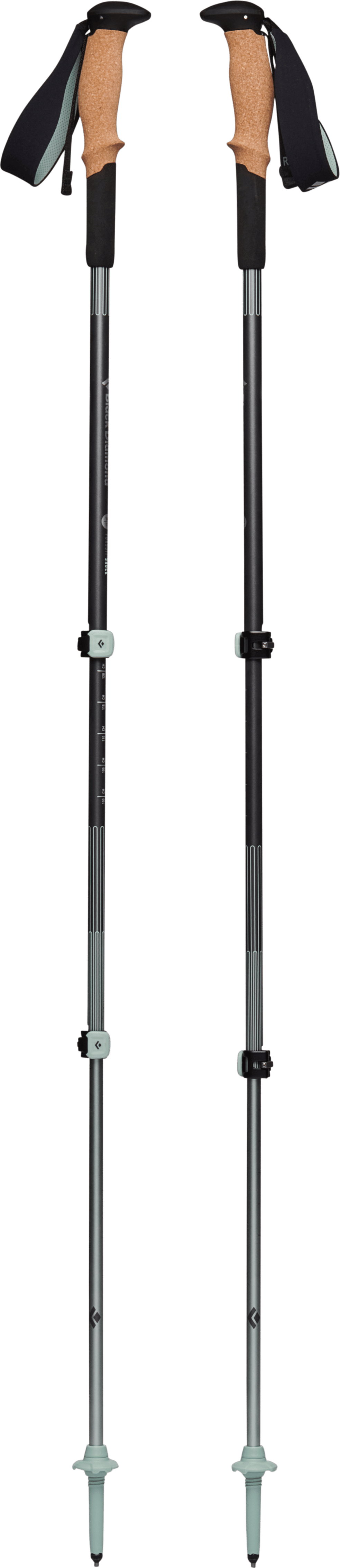 Unisex Pursuit Shock Trekking Poles Steel Grey-Foam Green