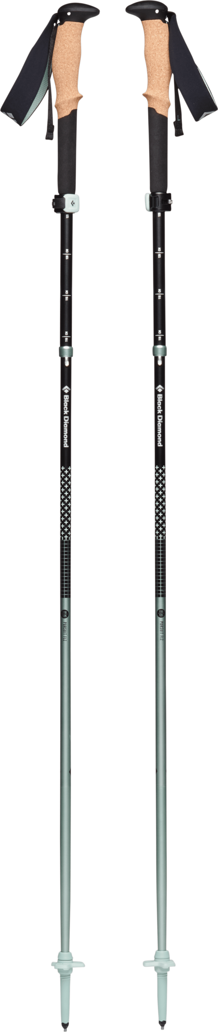 Unisex Pursuit Flz Trekking Poles Black-Foam Green