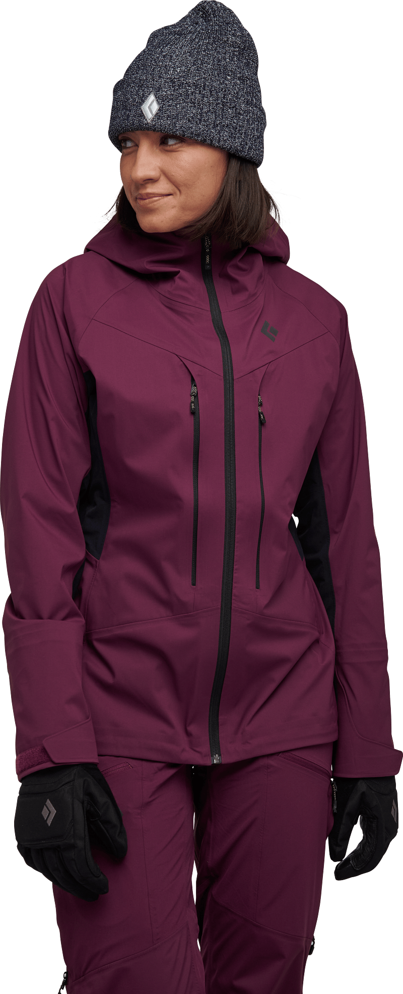 Women's Dawn Patrol Hybrid Shell Jacket Blackberry-Black