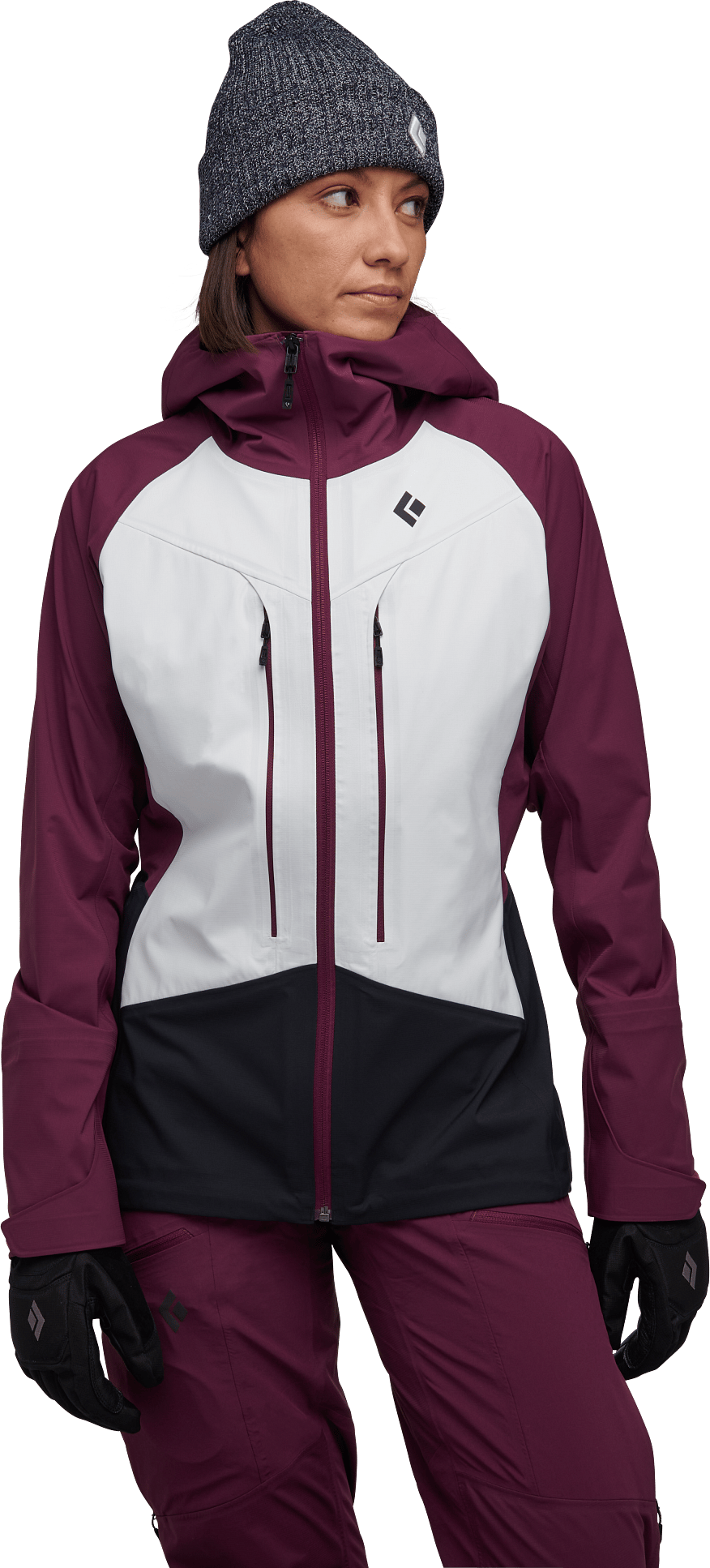 Women's Dawn Patrol Hybrid Shell Jacket White-Blackberry-Black