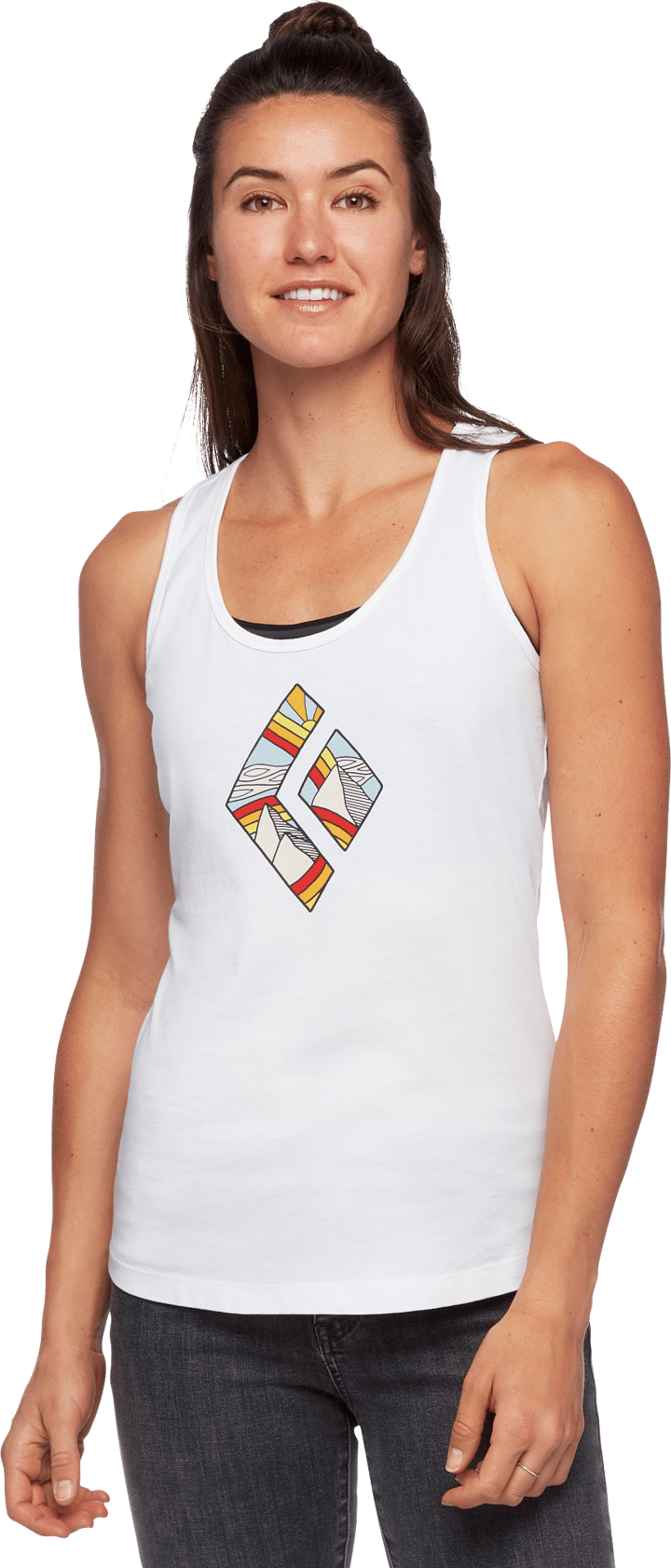 Black Diamond Women's Rainbow Diamond Tank White Black Diamond