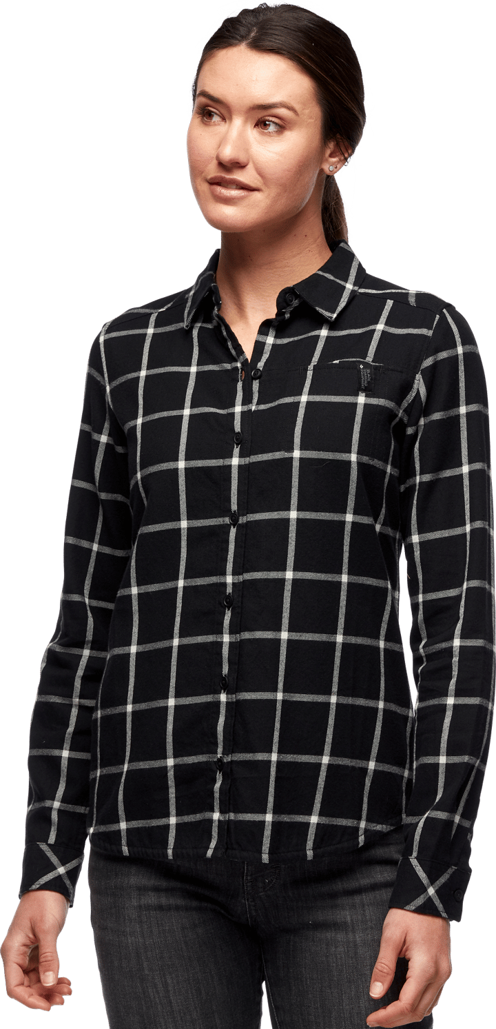 Women's Serenity Flanell Shirt Black-Alloy Plaid Black Diamond