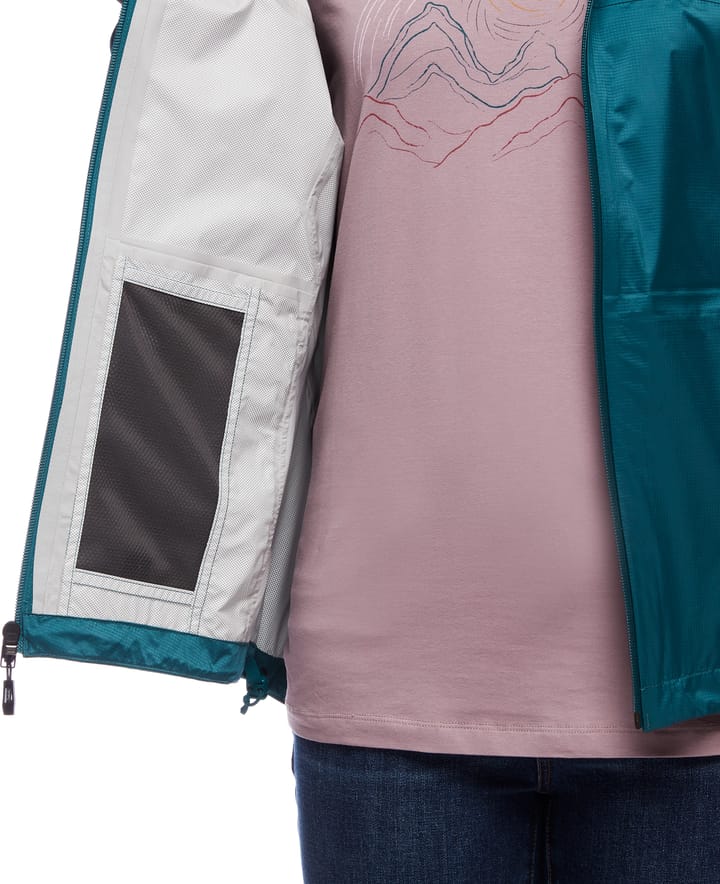 Black Diamond Women's Treeline Rain Shell Sea Pine Black Diamond