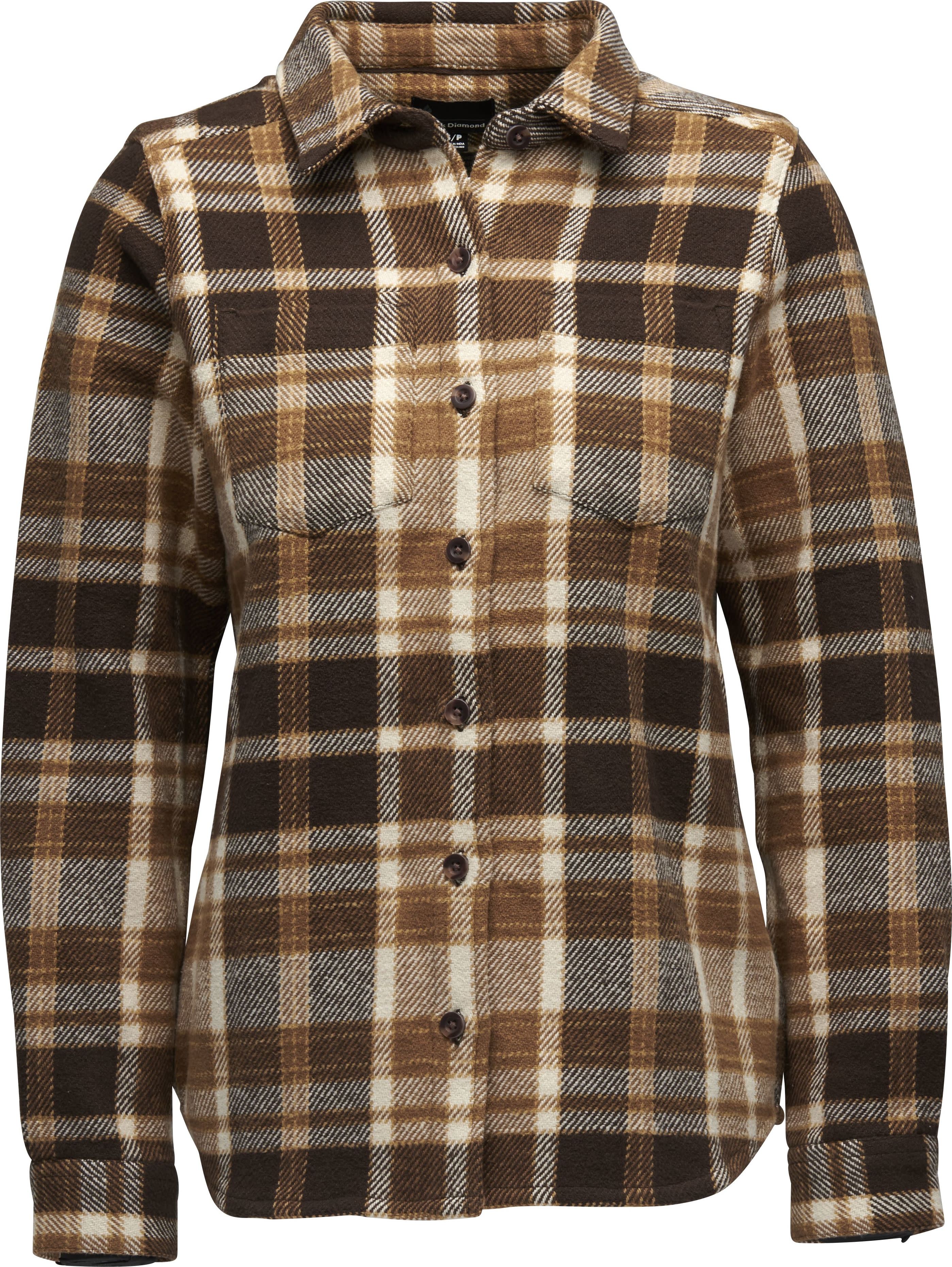 Women's Project Heavy Flannel Bark Brown-Off White Plaid