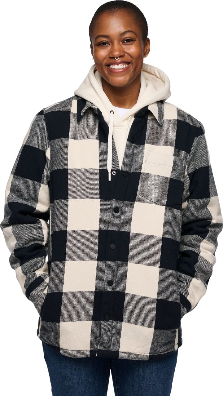 Women's Project Lined Flannel Shirt Black-Off White Plaid Black Diamond