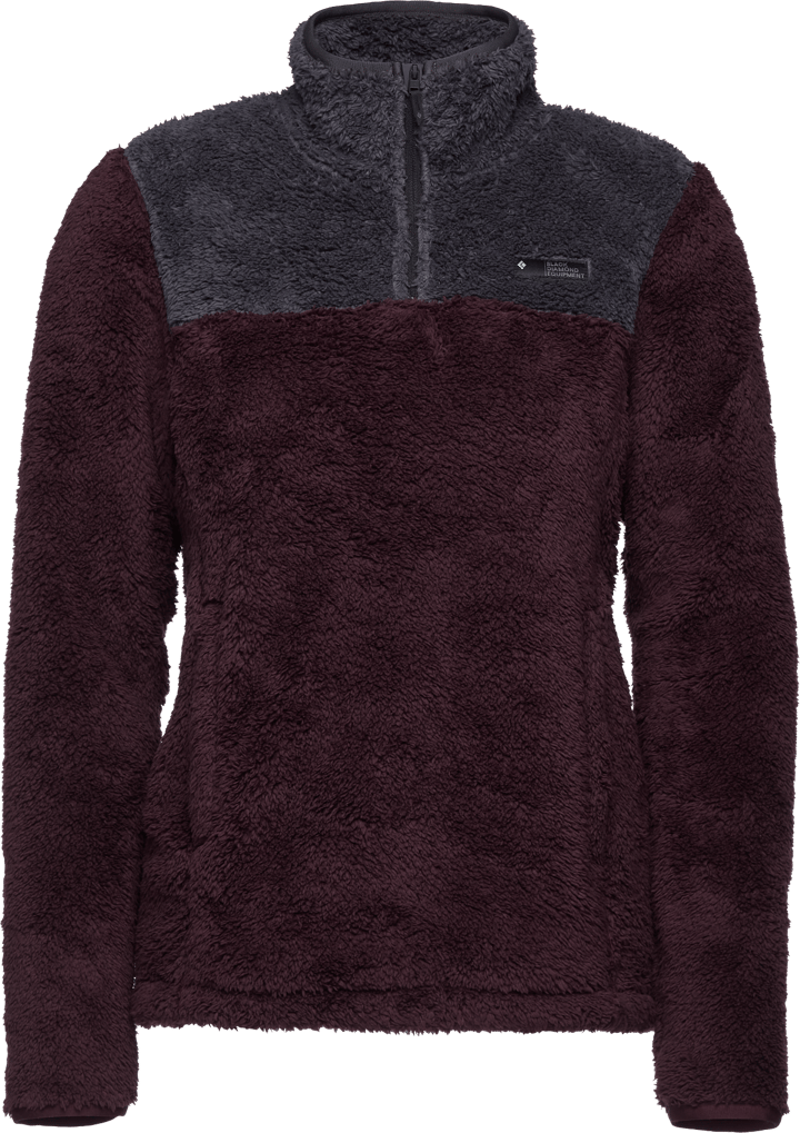 Black Diamond Women's Roadie 1/4 Zip Fleece Bordeaux-Carbon Black Diamond