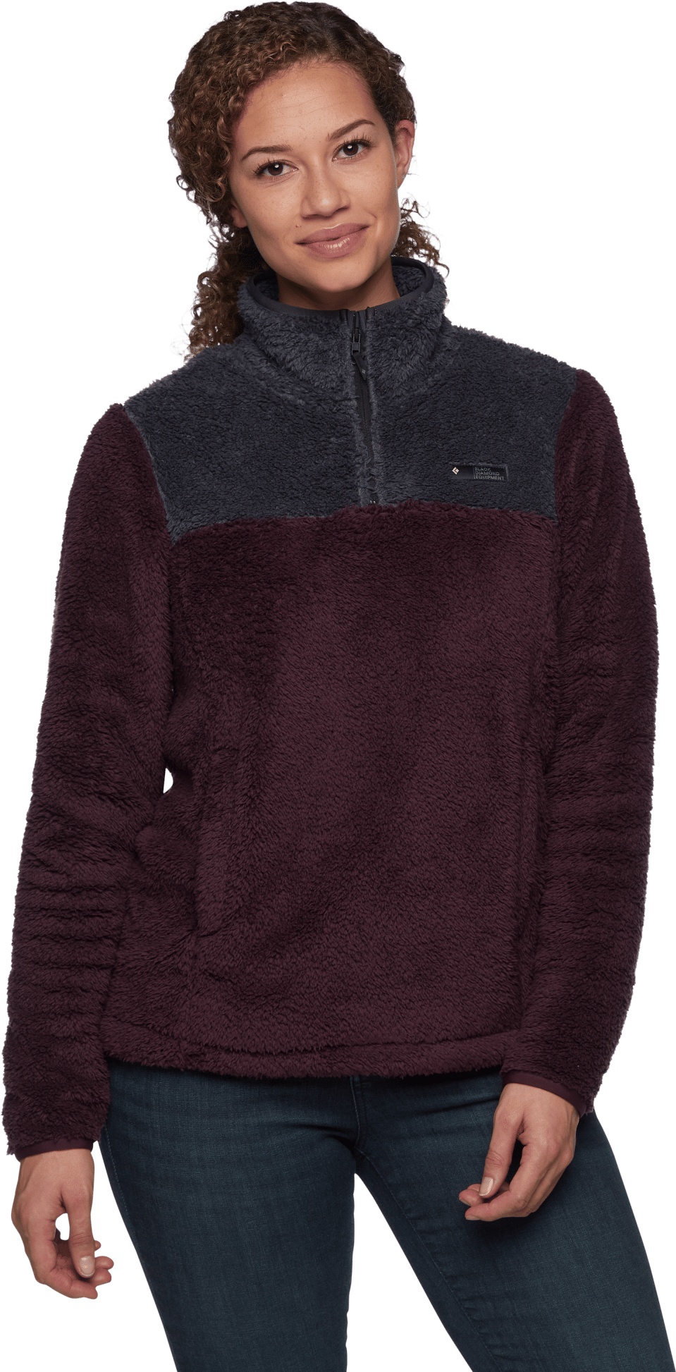 Black Diamond Women's Roadie 1/4 Zip Fleece Bordeaux/Carbon