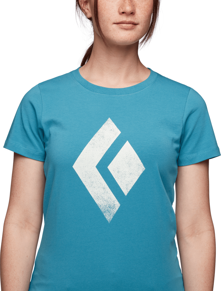 Black Diamond Women's Shortsleeve Chalked Up Tee Cerulean Blue Black Diamond Black Diamond Women's Shortsleeve Chalked Up Tee Cerulean Blue Black Diamond